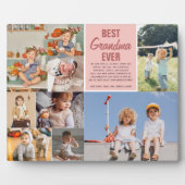Beste oma ooit | Kleurblok Fotocollage Fotoplaat (Voorkant)