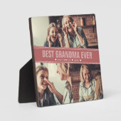 Beste oma ooit | Kleurblok Fotocollage Fotoplaat (Voorkant)