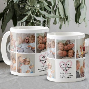 Beste oma ooit kleurenfoto collage liefde koffiemok