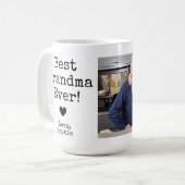 Beste oma ooit met Afbeelding | Aangepaste tekstko Koffiemok (Voorkant links)