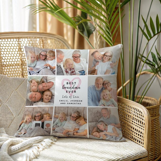Beste oma ooit modern hart foto collage liefde kussen (Creator heeft geüpload)