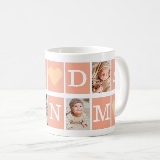Beste oma ooit Modern Script 4 Fotocollage Koffiemok (Voorkant rechts)