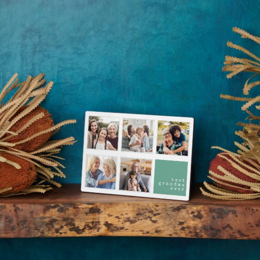 Beste oma ooit | Moderne collage Fotoplaat (Zijkant)