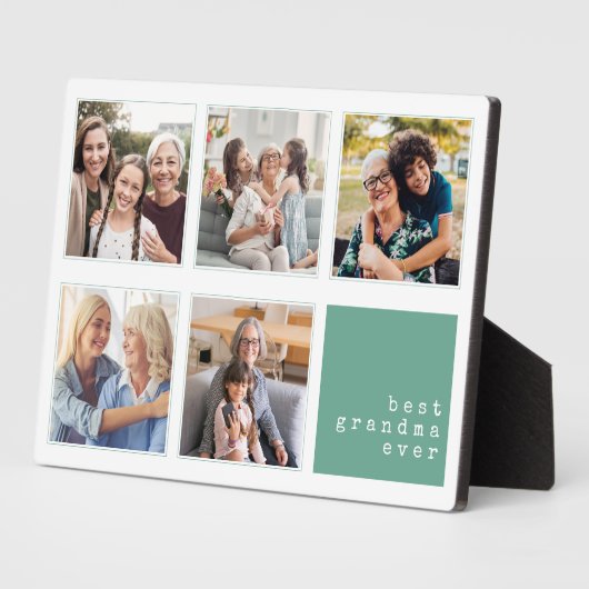 Beste oma ooit | Moderne collage Fotoplaat (Zijkant)