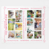 Beste oma ooit Moderne Custom 12 Fotocollage Fleece Deken (Voorkant (Horizontaal))