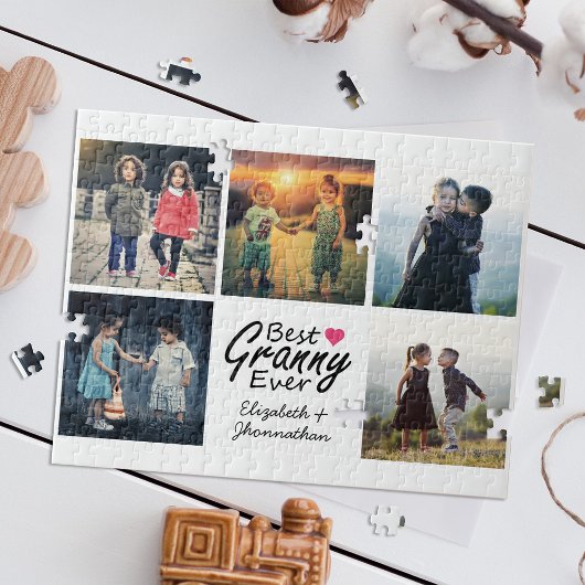 Beste Oma Ooit Moderne Fotocollage Oma Gift Legpuzzel