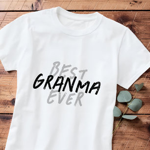Beste oma ooit moderne zwarte en grijze Grunge T-shirt