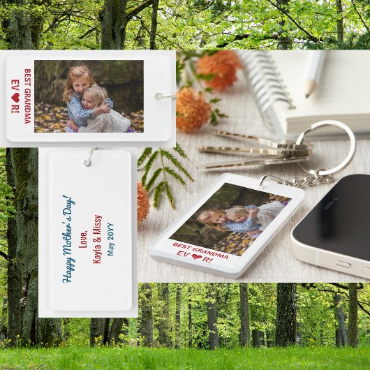 Beste oma ooit Moederdag foto aandenken Sleutelhanger