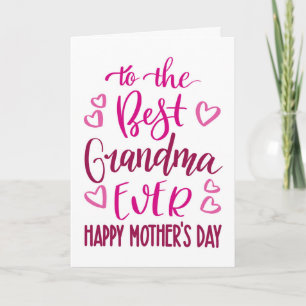 Beste oma ooit Moederdag typografie in roze Kaart