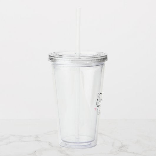 Beste oma ooit Monogram | Acryl drinkbeker (Rechts)