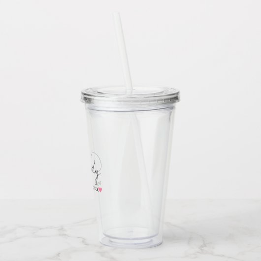 Beste oma ooit Monogram | Acryl drinkbeker (Links)