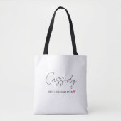 Beste oma ooit Monogram | Gepersonaliseerde Canvas Tote Bag (Voorkant)