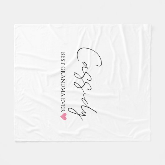 Beste oma ooit Monogram | Gepersonaliseerde deken (Voorkant (Horizontaal))