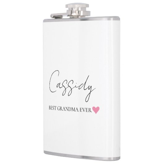 Beste oma ooit Monogram | gepersonaliseerde kolf Heupfles (Links)