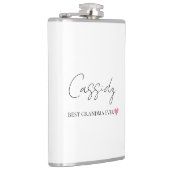 Beste oma ooit Monogram | gepersonaliseerde kolf Heupfles (Rechts)