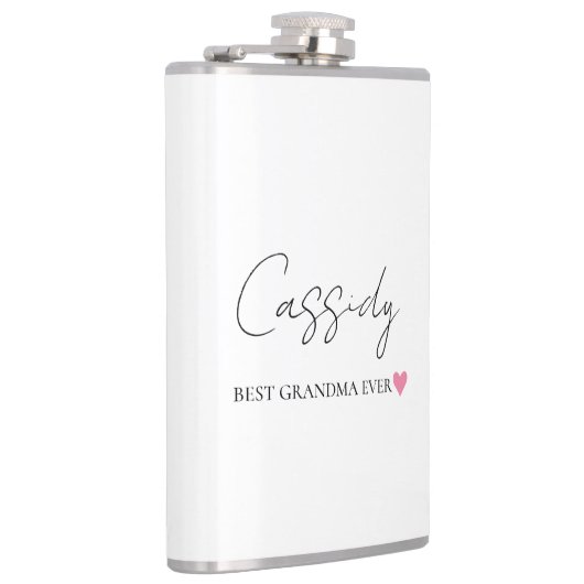 Beste oma ooit Monogram | gepersonaliseerde kolf Heupfles (Rechts)