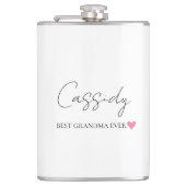 Beste oma ooit Monogram | gepersonaliseerde kolf Heupfles (Voorkant)