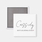 Beste oma ooit Monogram | gepersonaliseerde magnee Magneet (Voorkant / Achterkant)