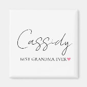 Beste oma ooit Monogram | gepersonaliseerde magnee Magneet (Voorkant)