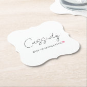 Beste oma ooit Monogram | Kartonnen Onderzetter (Gekanteld)