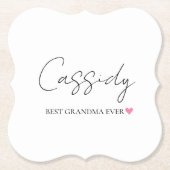 Beste oma ooit Monogram | Kartonnen Onderzetter (Voorkant)
