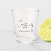 Beste oma ooit Monogram | Shot glaasje Glas (Voorkant)