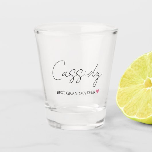 Beste oma ooit Monogram | Shot glaasje Glas (Voorkant)