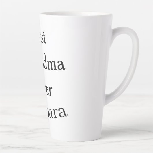 Beste oma ooit naam datum eenvoudig moederdag min latte mok (Rechts)