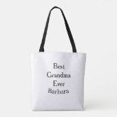 Beste oma ooit naam datum eenvoudig moederdag min tote bag (Achterkant)