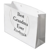 Beste oma ooit naam datum eenvoudig moederdag mini groot cadeauzakje (Achterkant Gekanteld)