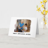 Beste oma ooit Nana grootouder aangepaste foto Kaart (Gele Bloem)