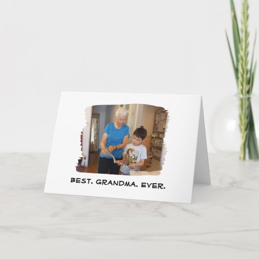 Beste oma ooit Nana grootouder aangepaste foto Kaart (Voorkant)