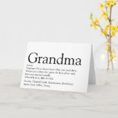 Beste Oma Ooit Oma Definitie Kaart (Gele Bloem)