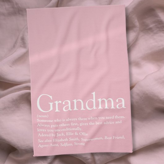 Beste Oma ooit, Oma Definitie Roze Theedoek