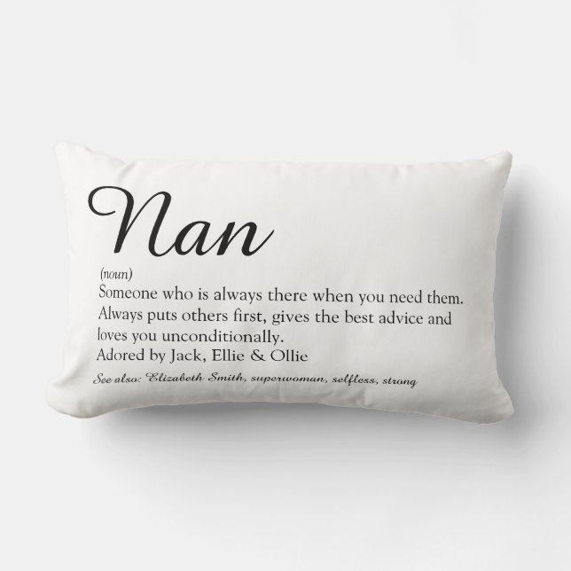 Beste Oma Ooit, Oma Definitie Script Kussen (Voorkant)