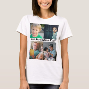 Beste oma ooit op maat 4 foto t-shirt