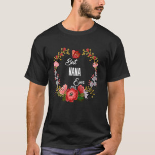 Beste Oma Ooit Oranje Bloemige Pret Tante Oma Moed T-shirt