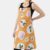 Beste oma ooit Oranje roze bloemenpatroon Schort (Insitu)