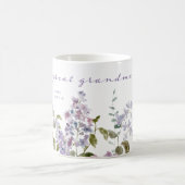 Beste Oma Ooit  Paarse Lila Bloem Koffiemok (Center)