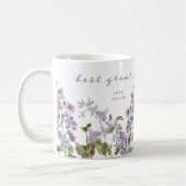 Beste Oma Ooit  Paarse Lila Bloem Koffiemok (Links)