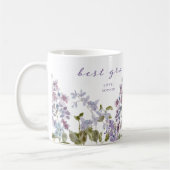 Beste oma ooit | Paarse Lila bloemen Koffiemok (Links)