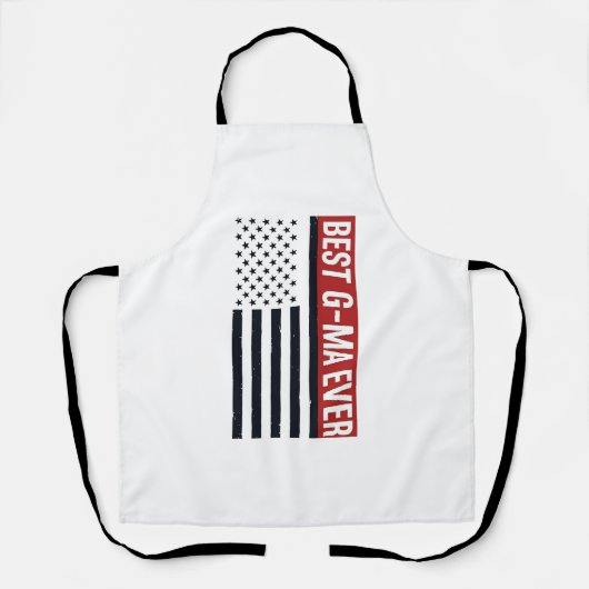 Beste oma ooit patriottische vlag vector ontwerp_1 schort (Voorkant)
