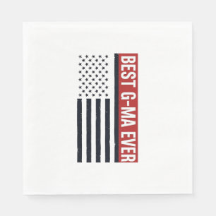 Beste oma ooit patriottische vlag vector ontwerp_1 servet