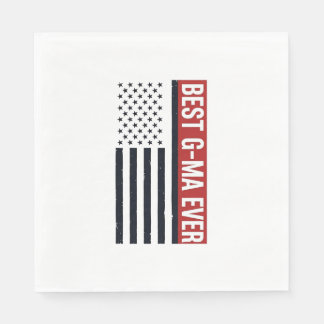 Beste oma ooit patriottische vlag vector ontwerp_1 servet