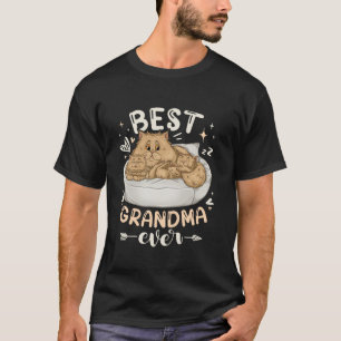 Beste Oma Ooit Perzische Kat met 2 Kittens Moeder T-shirt