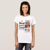 Beste oma ooit Red Heart 3 foto's Collage T-shirt (Voorkant volledig)