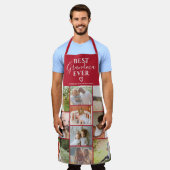 Beste oma ooit rood 10 foto collage grid schort (Gedragen)