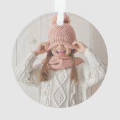 Beste oma ooit | Roos Gouden Sneeuwvlok en Foto Ornament (achterkant)