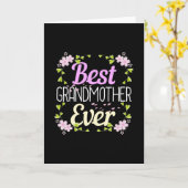 Beste oma ooit - Roze bloemen Kaart (Gele Bloem)