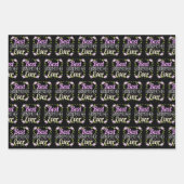 Beste oma ooit - Roze Floral Inpakpapier Vel (Voorkant)